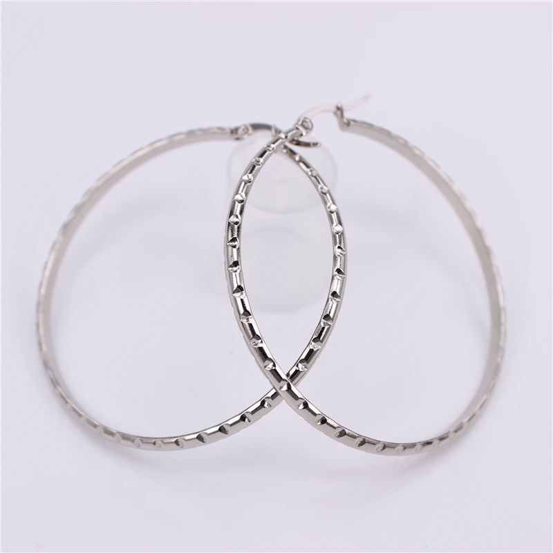 Серьги-кольца женские из стали 50 мм LH877 |