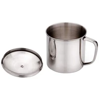 stainless steel water cup tea cup outdoor camping picnic coffee cup instant noodle cup with handle easy to clean tableware