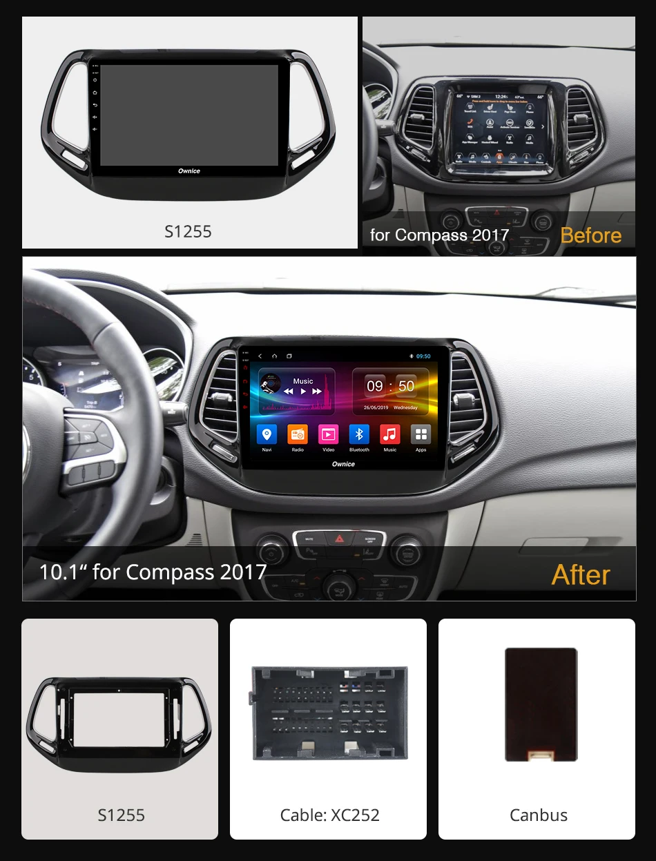 Ownice k3 k5 k6 Android 9 0 автомобильный gps-навигация dvd-плеер для JEEP Compass 2017 360 панорама DSP SPDIF