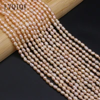 fine natural freshwater quality pearl rice beads orange loose pearls for diy charm bracelet necklace jewelry accessories making