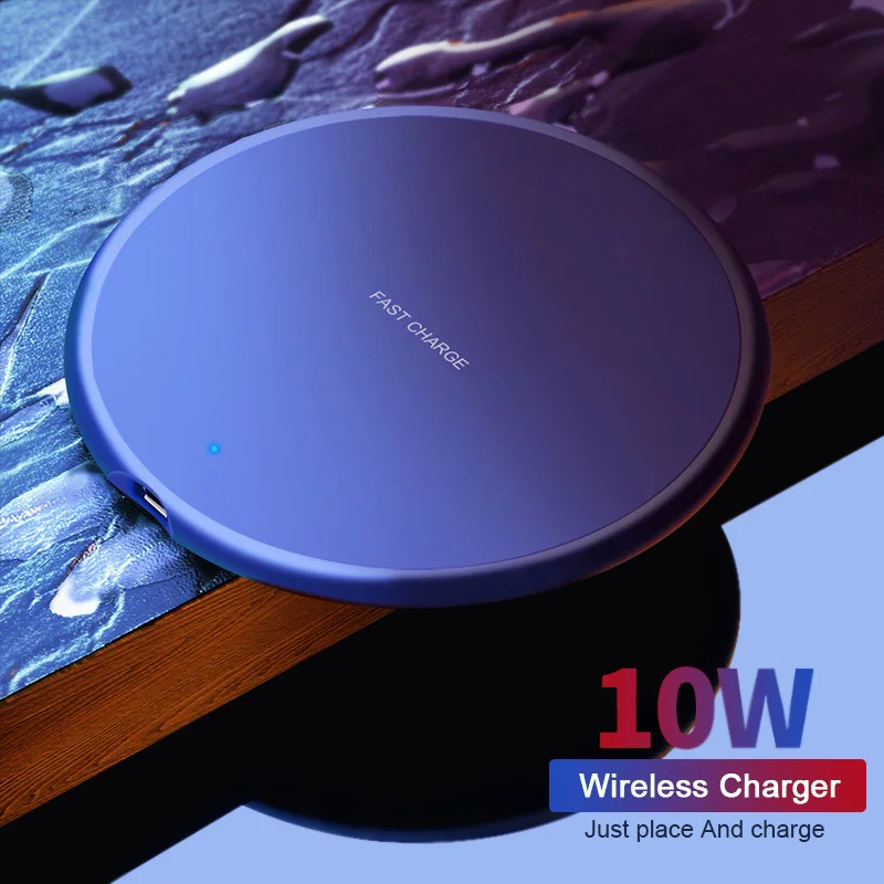 Беспроводное зарядное устройство 10 Вт для iPhon 12 Pro Max Qi быстрое QC 3 0 USB Samsung Xiaomi Huawei