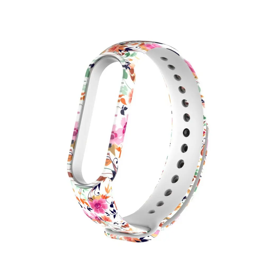

2020 New For Mi Band 5 Painted Patterns Personalized Printing Watch Strap Bracelet Replaceable Wristband