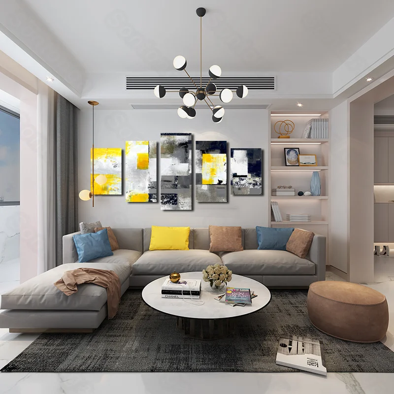 

Frameless Painting Graffiti Abstract No. 3 Personalized Canvas Painting Nordic Art Poster Sofa Simple Bedroom Bedside Painting