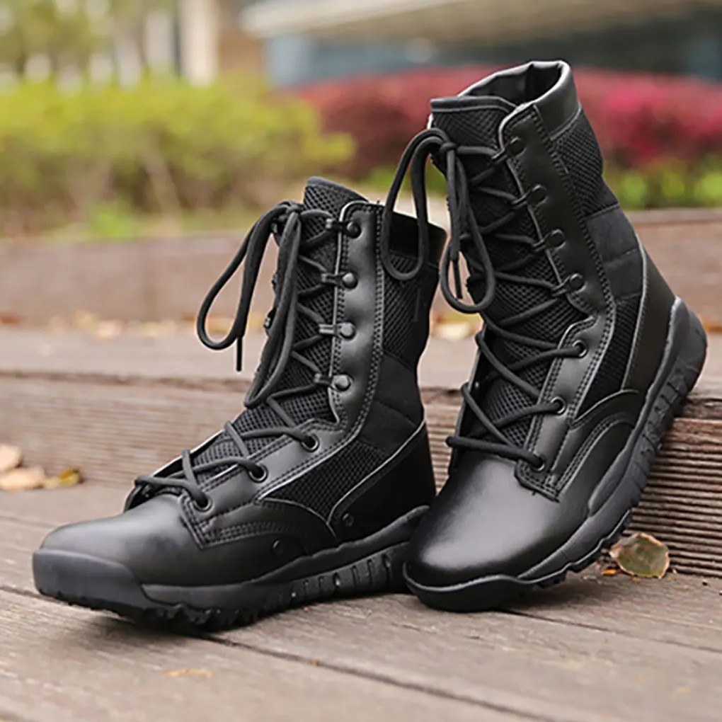 CQB.SWAT летние новые полевые черные мужские дышащие армейские боевые ботинки с