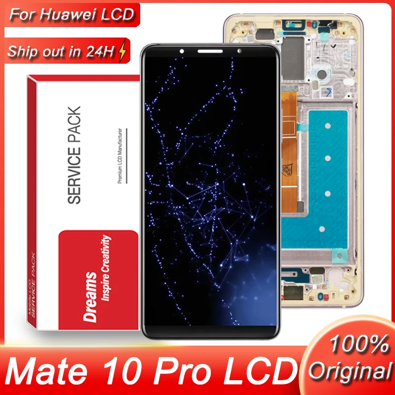 ЖК-дисплей 6 0 дюйма для Huawei Mate 10 Pro сенсорный экран дигитайзер Замена BLA-L09 с рамкой