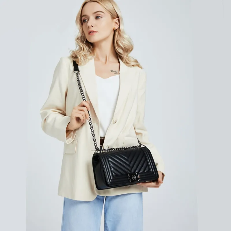 Дизайнерские Роскошные сумочки Брендовые женские модные сумки на цепочке через