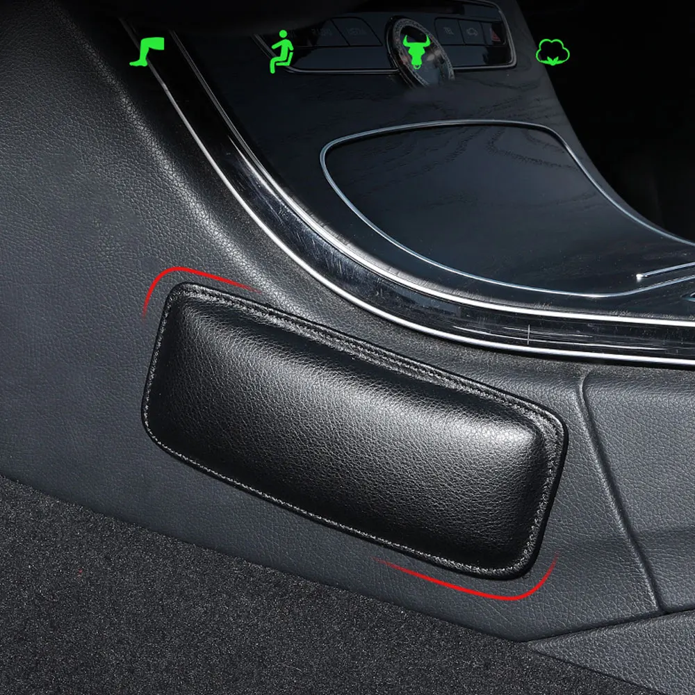 

Universal For Car Leather Leg Cushion Knee Pad Pillow Thigh Support Seat Door Armrest Leg Pad For BMW Car Interior Decoration