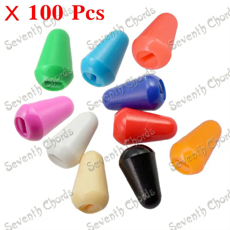 

100 Pcs Plastic 3 Way 5 Way Switch Knobs Tip Cap for Electric Guitar Lever Pickup Selector Switches Replacement