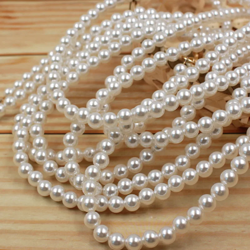 Retro Pearl Beaded Chain Bag Straps 40cm-120cm Shoulder Belt Purse Handle Diy Accessories O Handles | Багаж и сумки