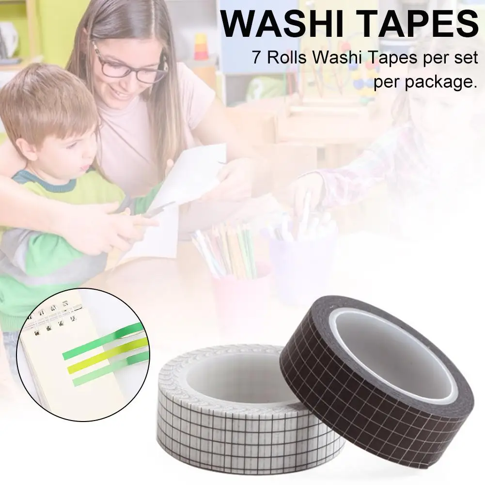 7 шт. Разноцветные бумажные ленты для украшения скрапбукинга|Офисный скотч| |