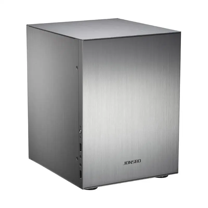 Jonsbo C2 Алюминиевый Чехол для компьютера настольный ПК Шасси для Mini ITX microATX