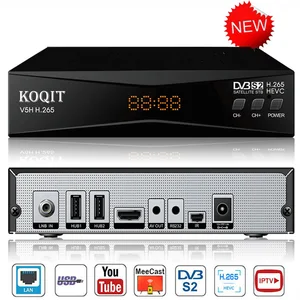 Koqit dvb s2 hevc 265 DVB-S2 спутниковый приемник спутниковый ТВ приемник зеркальный экран IPTV декодер DVB2IP Meecast Box h265 Youtube