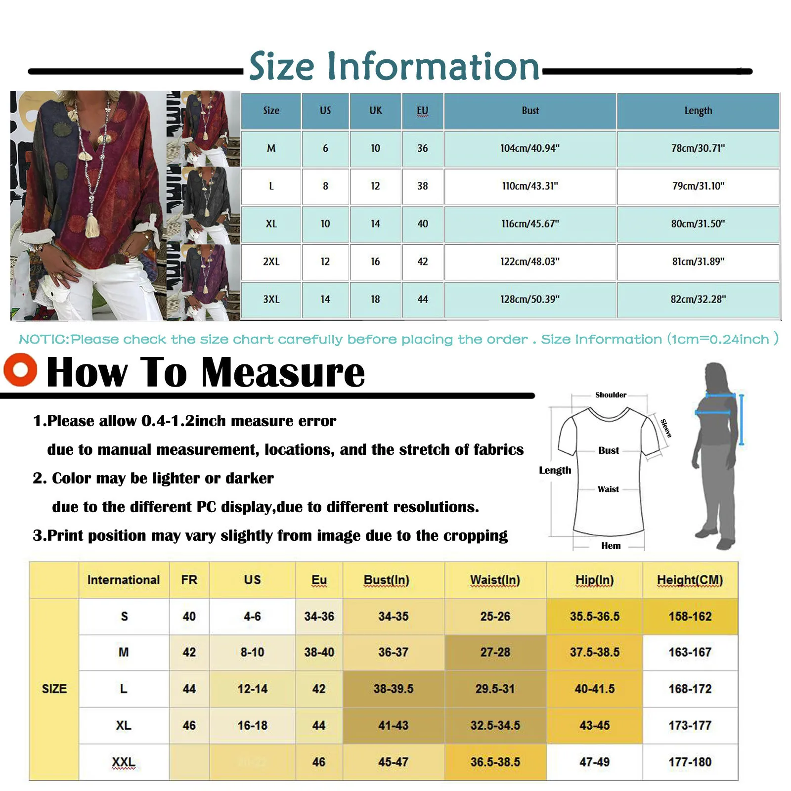 

Plus Size Tops Women Dot Blouse Vintage Long Sleeve Print Loose V-neck Shirt Blouse Top Retro Loose Blouses Causal Blusas 2021