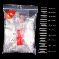 500 pieces 1 package fake nail tips clear finger nails full no trace card nail art display practice acrylic uv gel varnish to