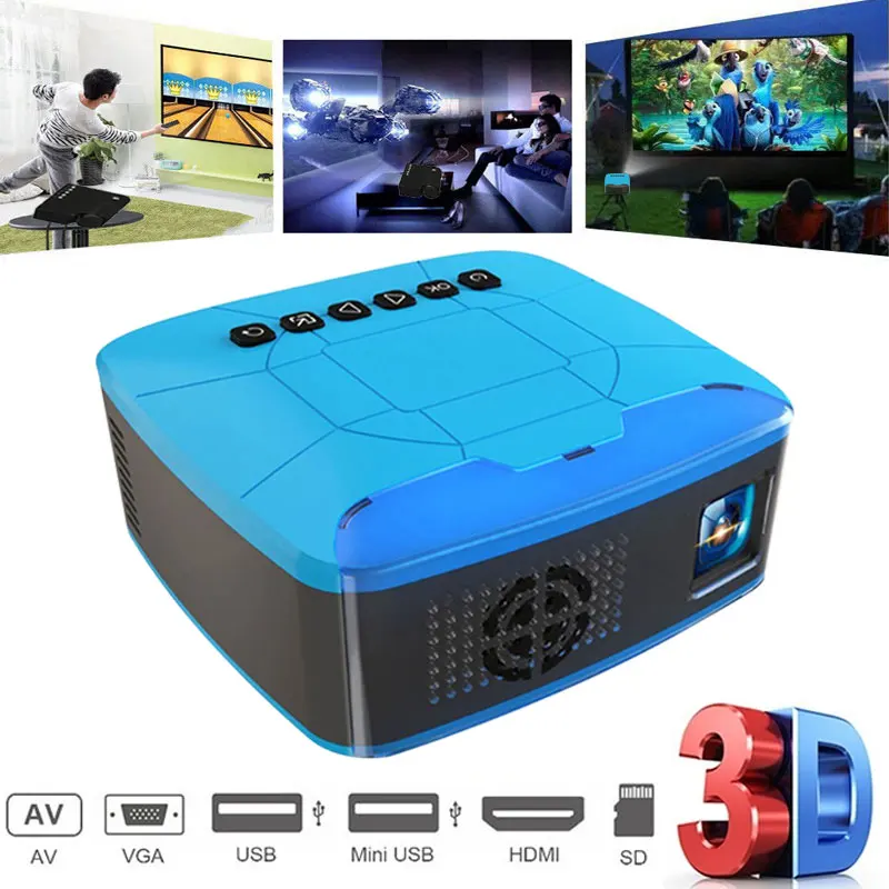 NEW U20 mini Projectors USB HDMI AV Video Portable Projector home theater movie projector easy use for Home Cinema |