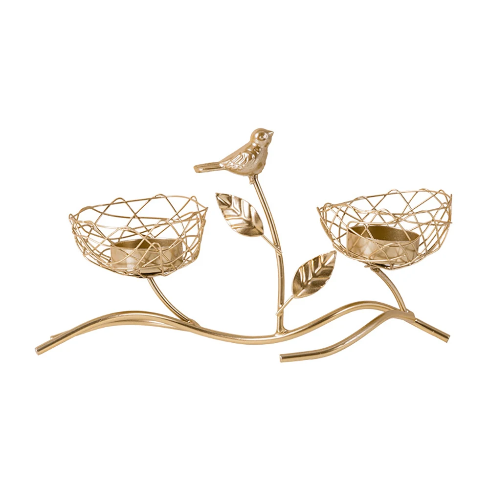 

Nordic Golden Bird Party Wrought Iron Candle Holder Scented Candle Holder Wedding Dining Table Decoration Candle Holder