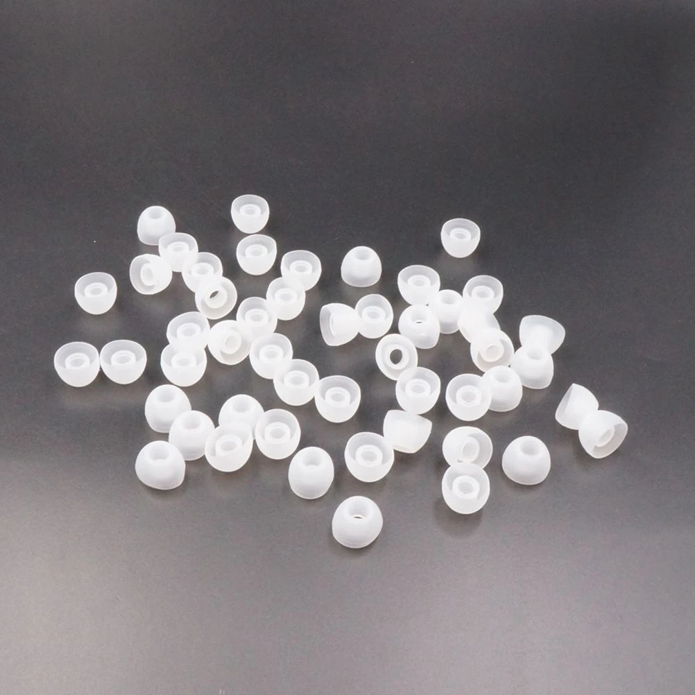

White Replacement Earbud Tips Soft Silicon Cover For Samsung HTC In-Ear Headphones Earphones Accessories 50pcs