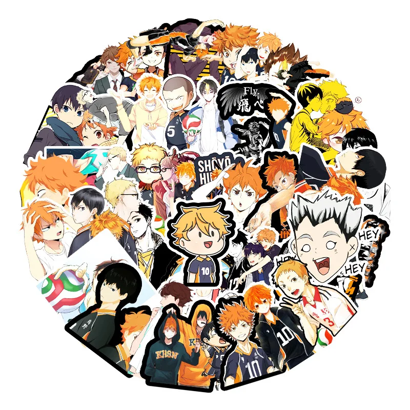 

20/30/52PCS Cartoon Haikyuu!! Anime Graffiti Stickers Helmet Motorcycle Computer Phone Notebook Deco Toy Sticker Christmas Gift