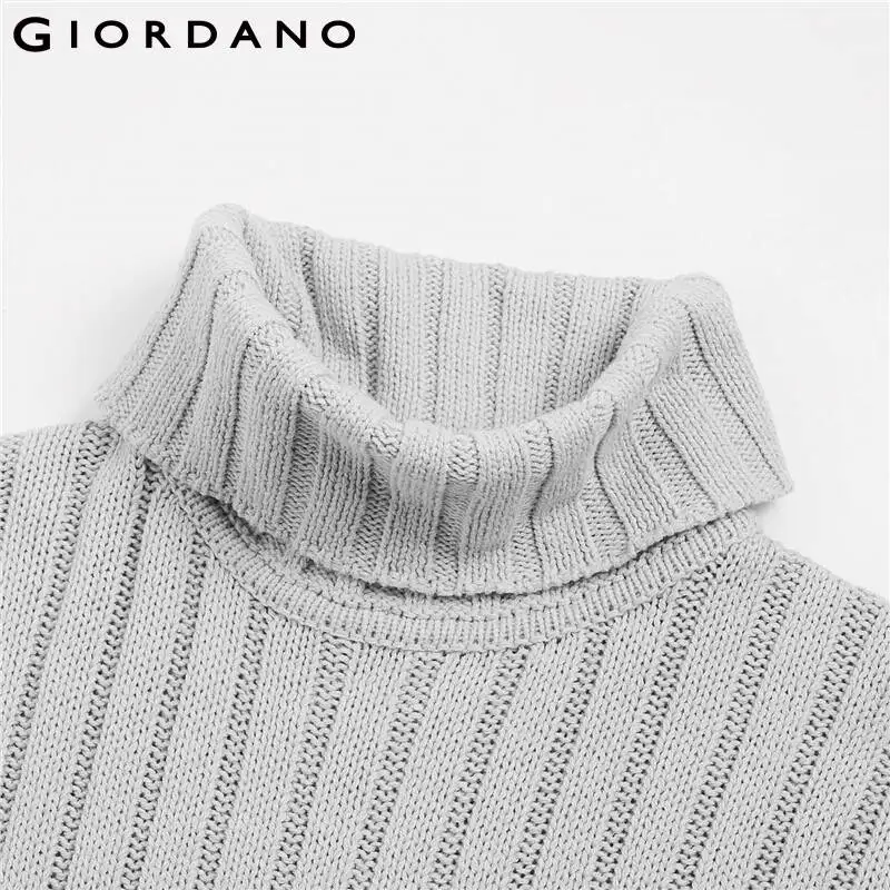 Giordano женское платье с высоким воротом контрастного цвета с длинными рукавами Vestidos 12 иглы вязание теплый халат Femme 05469888