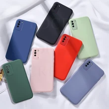 For Honor 10X Lite Case Honor 9C Liquid Soft Silicone Rubber Shockproof Case For Honor 30S Cover Honor 9S 9X X10 honor X10 Max