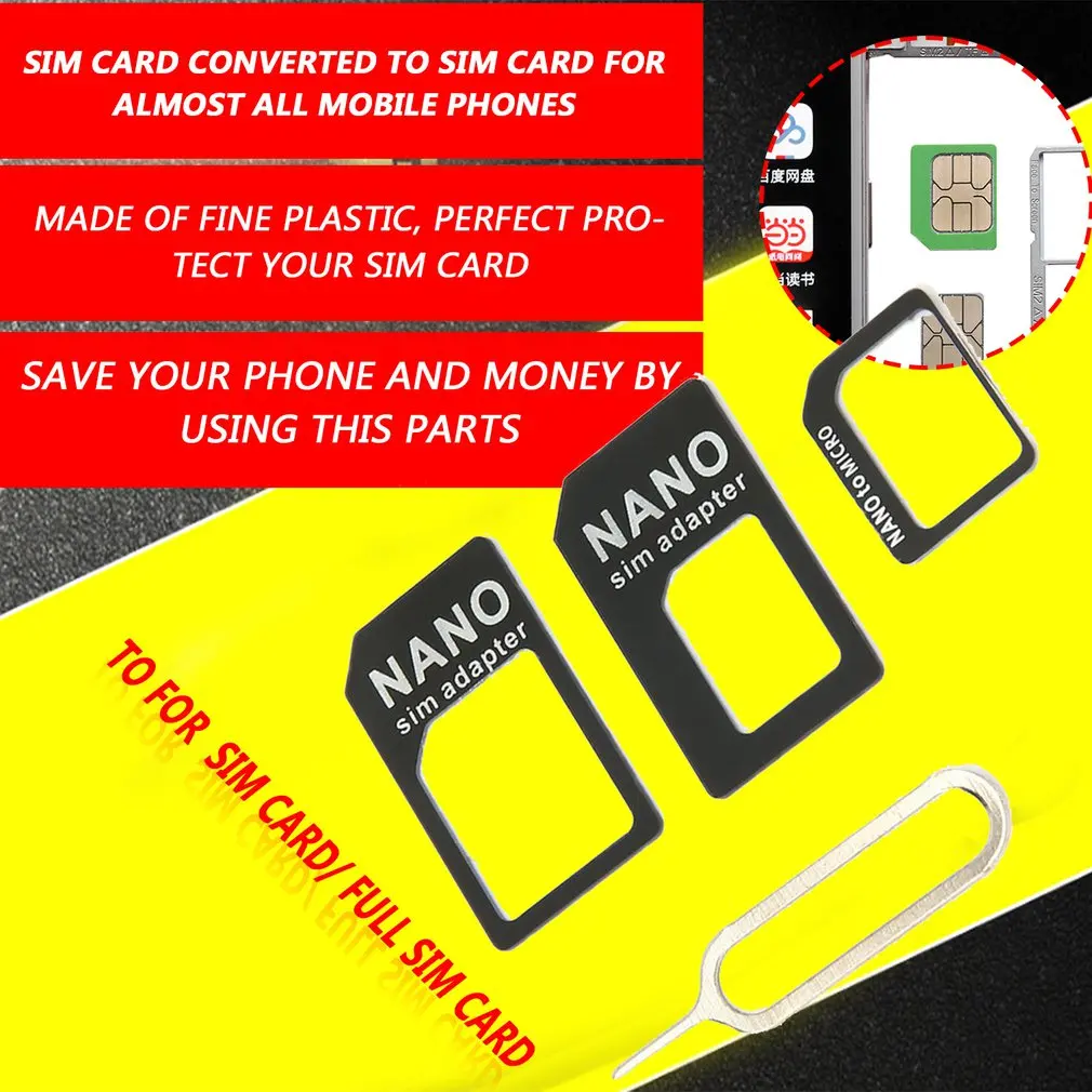 3 в 1 для адаптера Nano Sim и Micro с иглой мобильных устройств компактный|Наборы