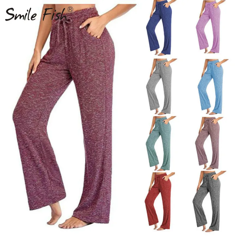 

Korean Casual Yoga Pant Trousers Plus Size Soft High Waist Pants Streetwear S-5XL Loose Joggers Wide Leg SweatPants Women G2364