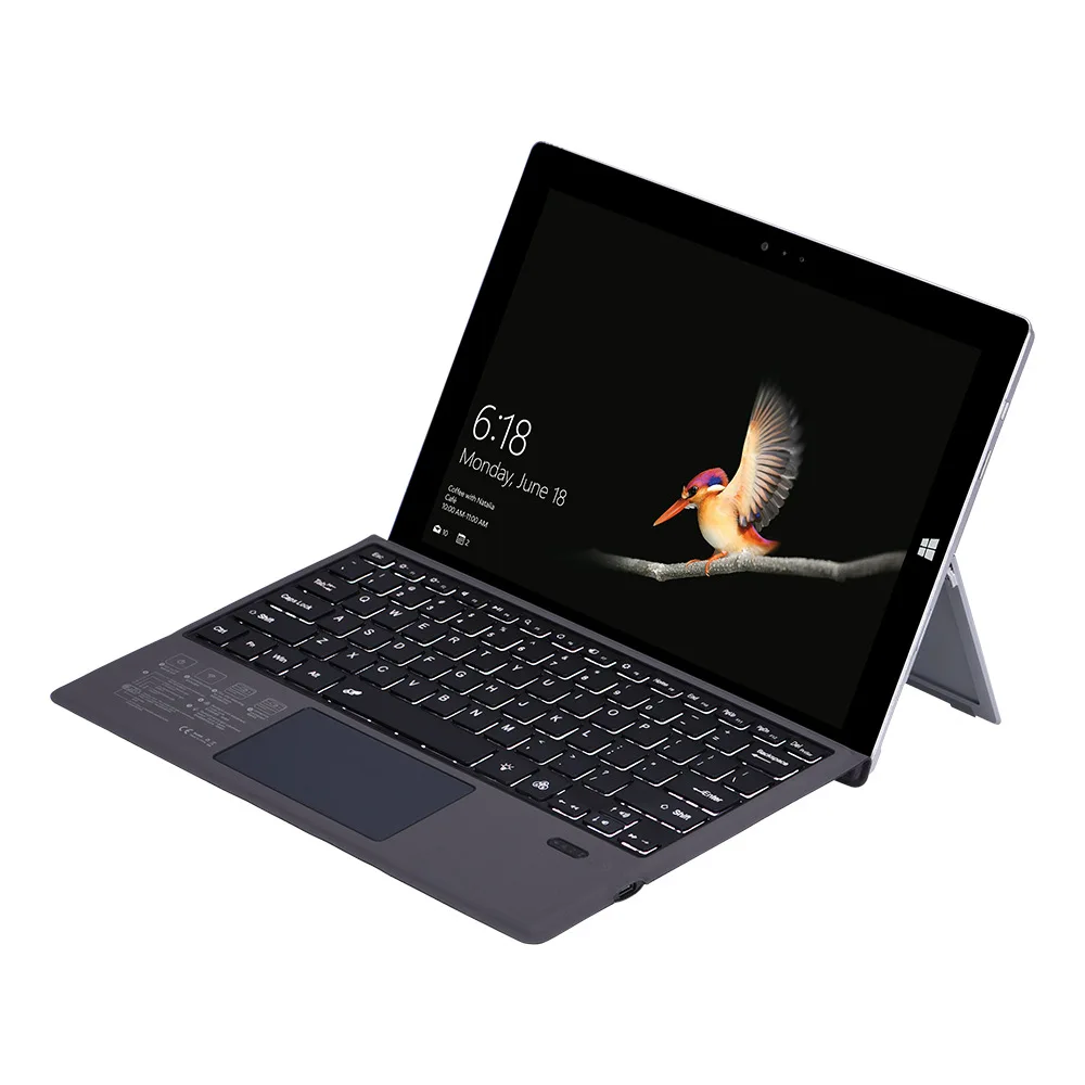 Беспроводная Bluetooth клавиатура для Surface Pro 8 3 4 5 6 7 X с подсветкой и сенсорной панелью