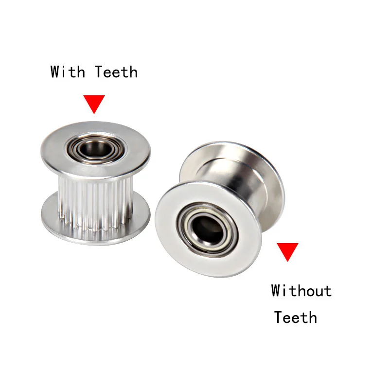 GT2 зубчатый Круглый Ремень Гладкий направляющий шкив колесо алюминий с/без 16 20