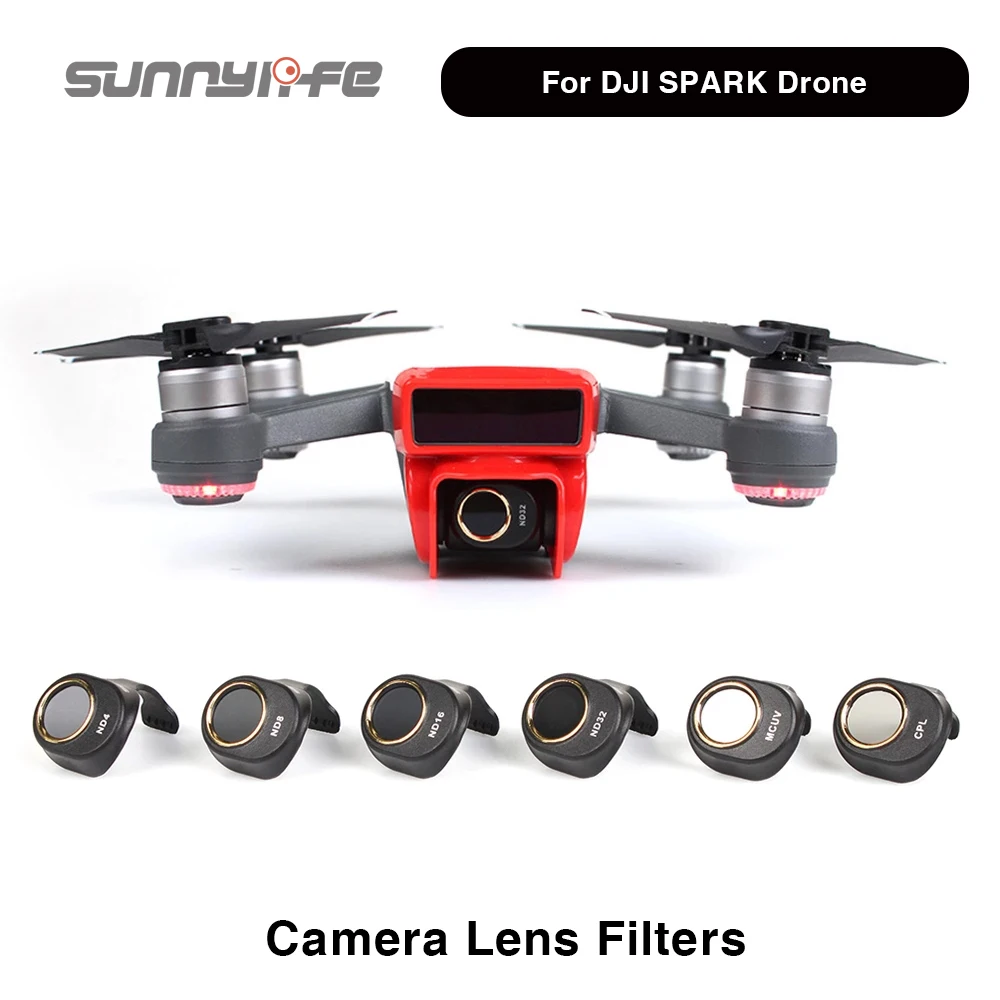

Фильтры для объектива камеры Sunnylife для DJI SPARK CPL MCUV ND ND16 ND32, набор фильтров не влияет на шарнирный подвес, аксессуары для дрона для самоосмотра
