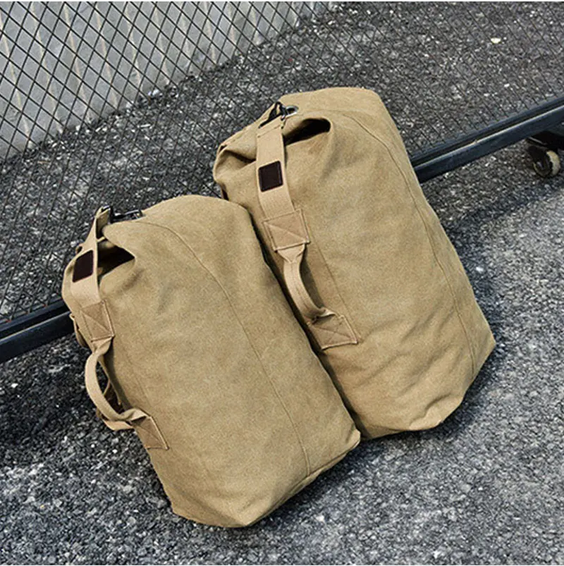 Men's Luggage Canvas Bag Large Capacity Camping Backpack Large Roomy Mountaineering Backpack Best Quality Outdoor Luggage Bag