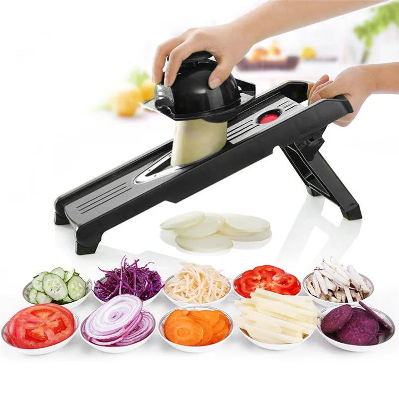 VOGVIGO V-slicer картофель морковь резак кухонный инструмент ручной слайсер многофункциональный овощерезка для кухни - Цвет: SR016 Black