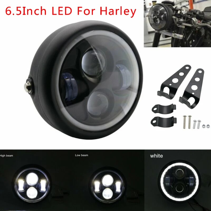 

6.5In Motorcycle Headlight Motorcycle Headlight White Angel Eyes Ring 1pc 1x
