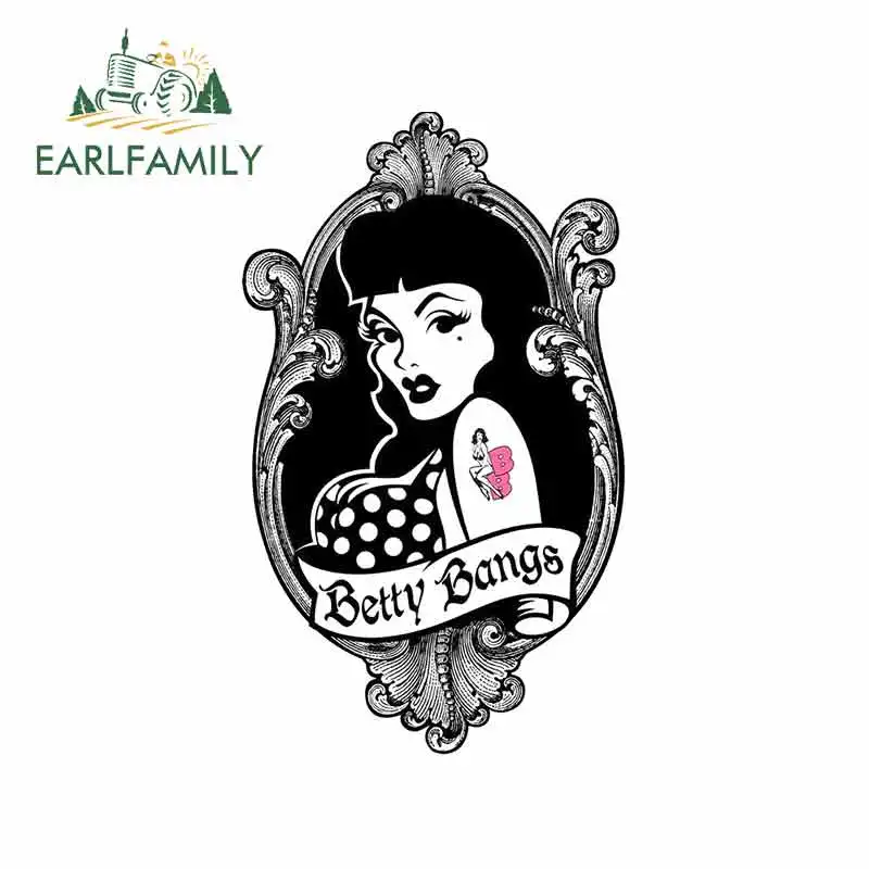 EARLFAMILY 13 см x 7 8 пристегивающаяся девушка Автомобильная наклейка рок Билли