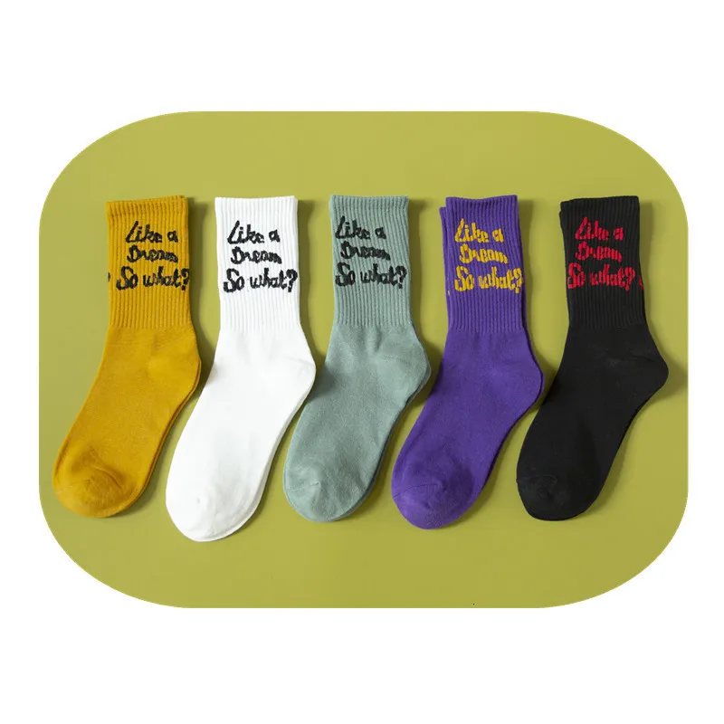 Ins модные однотонные женские носки в стиле хараджуку с надписью зимние