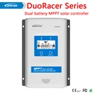 Контроллер заряда двух батарей EPever 30 А MPPT DR3106N DR3210N серии DuoRacer регулятор зарядного устройства для солнечных панелей DDS