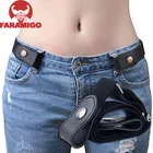Женские джинсы FARAMIGO, платье в стиле панк с пряжкой и ремнем, женские узкие спортивные трендовые удобные эластичные новые ремни без пряжки