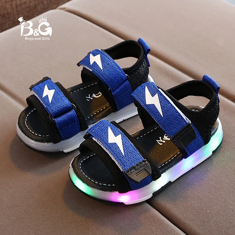 B &amp G светодиодные сандалии для мальчиков Водонепроницаемая детская обувь