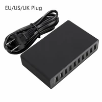 euusuk plug standard usb charger 50w super power 5v10a 10 ports phone charger fast charging