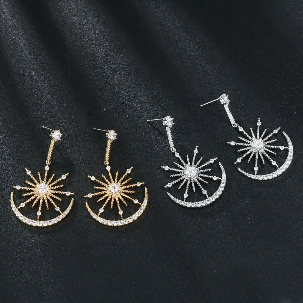 Серьги-капельки WEIMANJINGDIAN из меди с кубическим цирконием