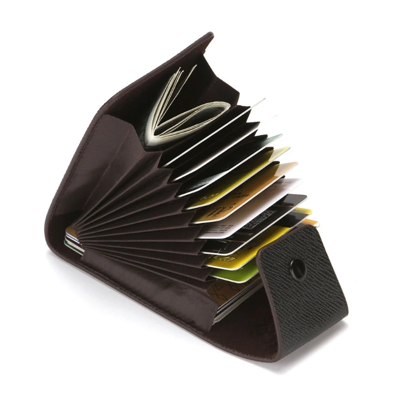 

PU Leather Business ID Credit Card Holder Pocket Case Portable Purse Wallet Organizer