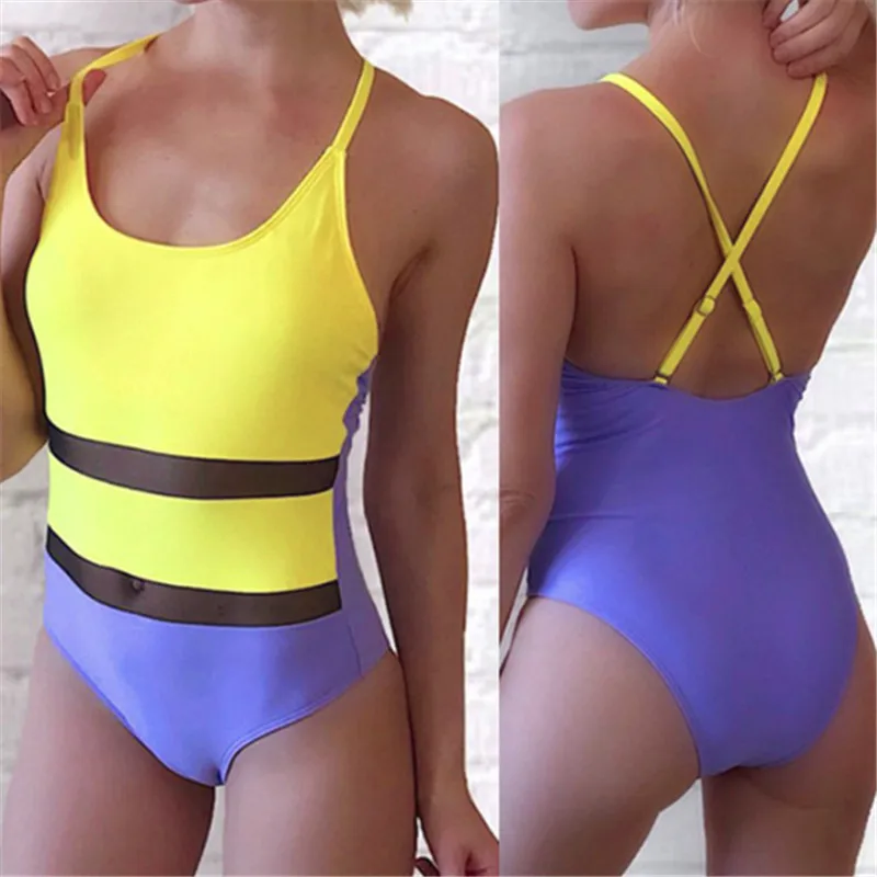 yellow Bkning 5XL, большой размер, одежда для плавания, Женский цельный купальник, плюс размер, монокини с подкладкой, боди, женский купальник с оборками, большой размер 4XL - Цвет: yellow