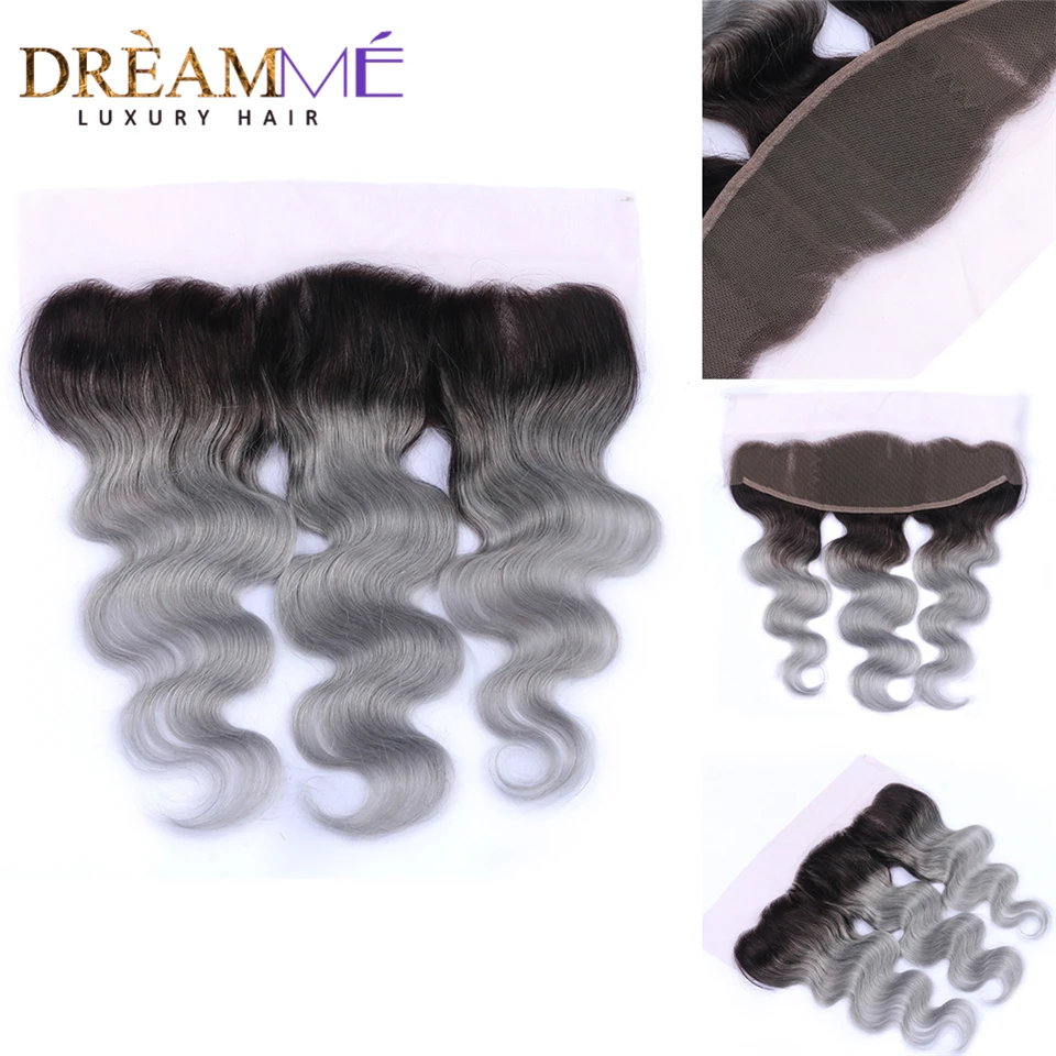 Предварительно выщипанные 13X4 кружевные фронтальные волосы с эффектом омбре