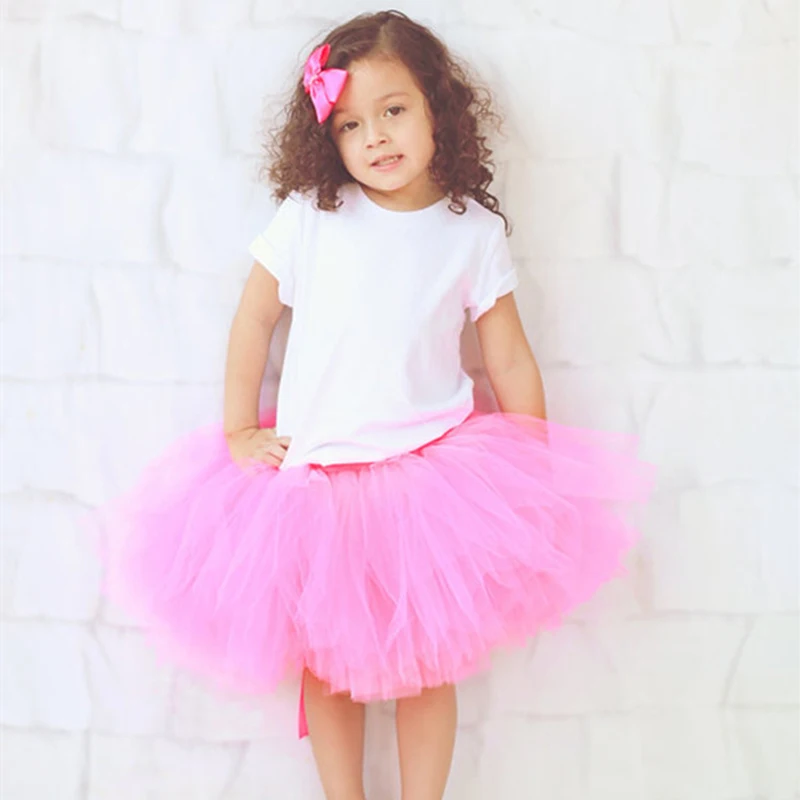 Юбка-пачка для девочек 4 цвета розовая фиолетовая темно-синяя | Мать и ребенок