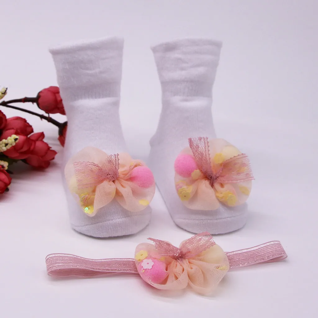 Носки для новорожденных носки нескользящие с ремнем маленьких девочек мягкие