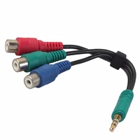 4 pole aux 3 5mm male to component ypbpr 3 rca female adapter video cable green blue red 3 rca external line for samsung tv pc