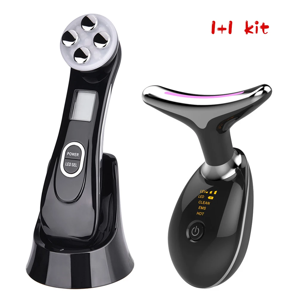 

LIKETHAT Neck Care Face Lifting Beauty Device + EMS Radio Frequency Facial Massager LED Photon Rejuvenation Massage Anti Wrinkle