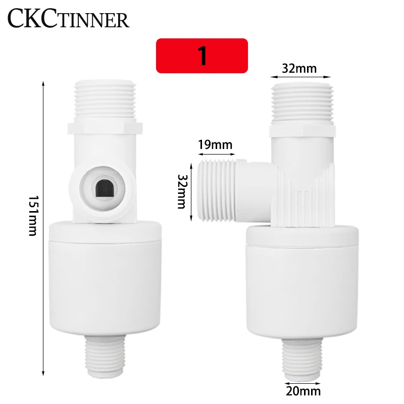 Floating Ball Valve 1/2'' 3/4'' 1'' Automatic Float Water Level Control installed Outside Tower Tank Liquid Switch |