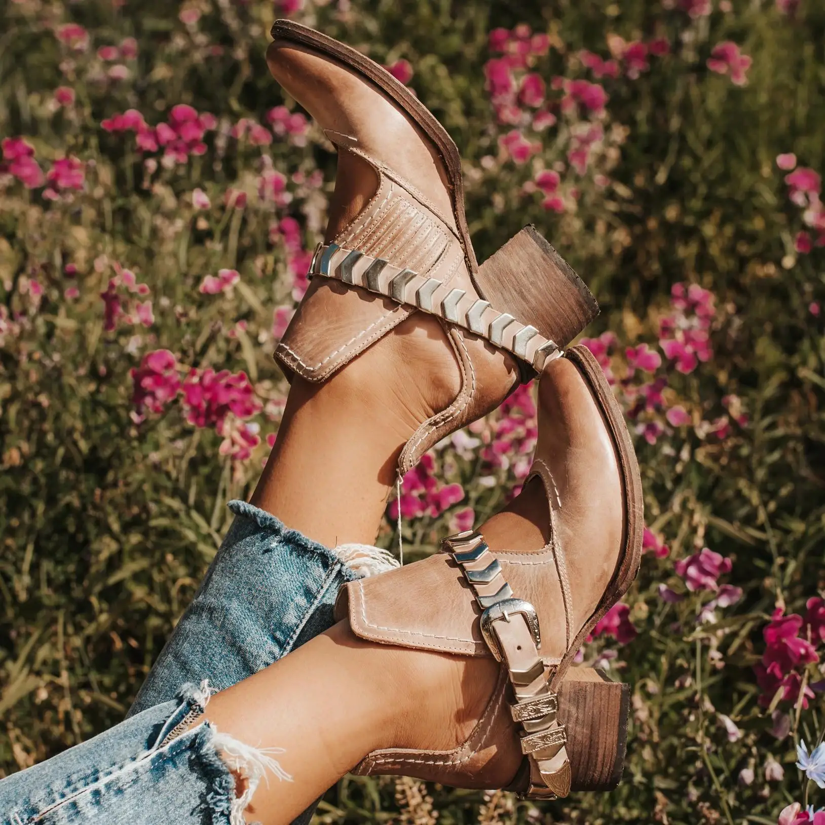 

Autumn fashion thick heel Mid Heel 40-43 high top single shoes single shoes