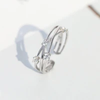 delicate jewelry zircon ring hot selling popular design metal round finger ring 2021 new design party gifts
