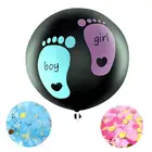 Латексные воздушные шары, 36 дюймов, с конфетти, для мальчиков и девочек